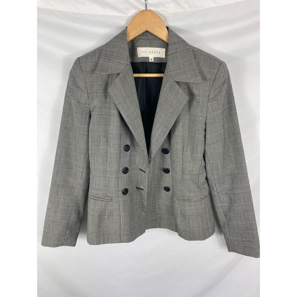 1.STATE Plaid Blazer Jacket Size 2